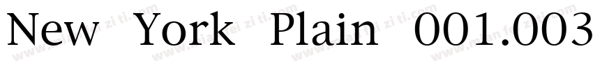 New York Plain 001.003字体转换